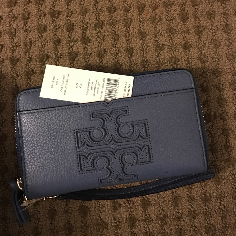Blue Tory butch wristlet