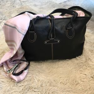 Large Black Cole Haan Village Hobo Bag