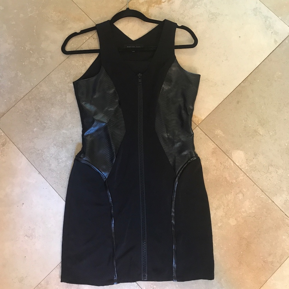 Leather  black dress