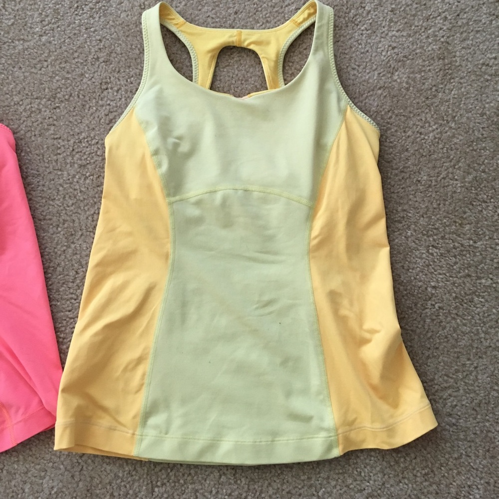 Lululemon yellow racer back tank top