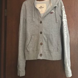 Button up Hollister hoodie