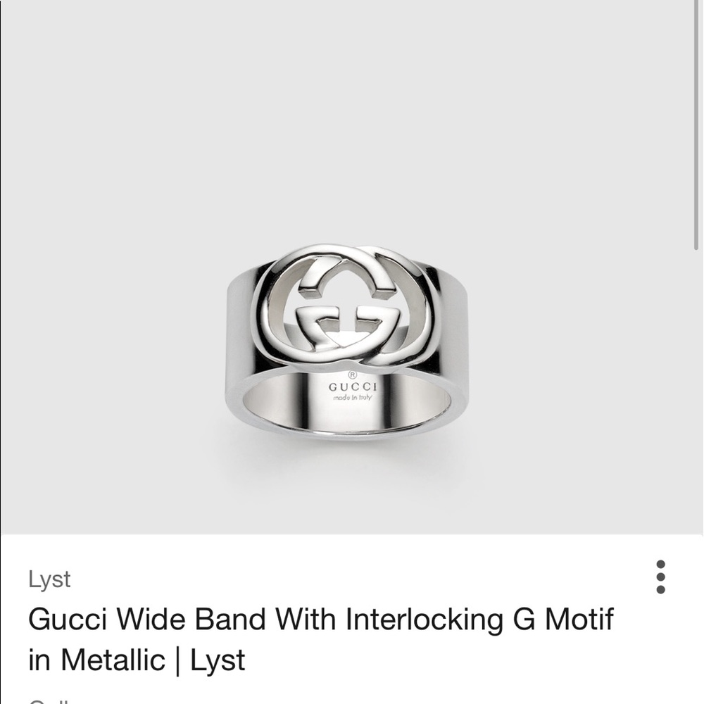 ISO Gucci Interlocking GG wide band ring