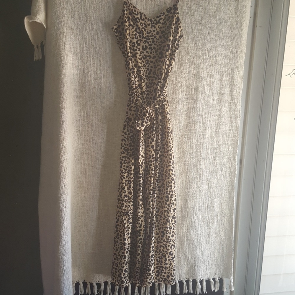 Forever 21 cheetah pant romper