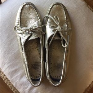 Gold Sperry Top Siders sz 8.5