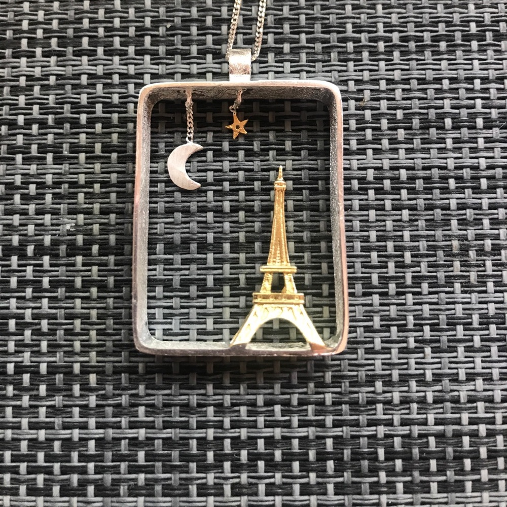Night in Paris Charm Necklace Sterling Silver