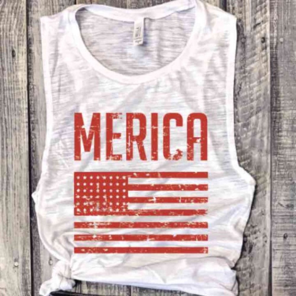 'MERICA flag tee BNWT
