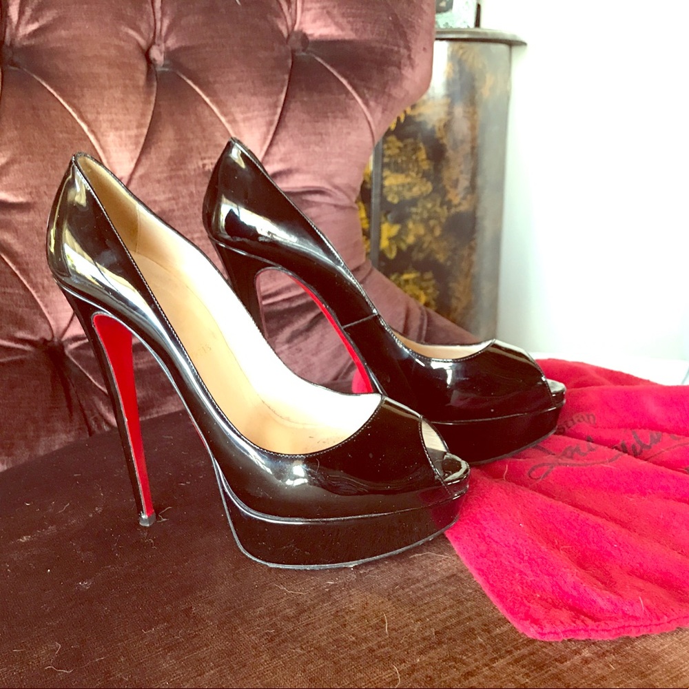 Christian louboutin -sz 40 patent lady peep