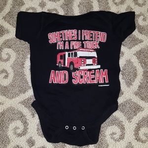 Firetruck onesie... For the future firefighter!