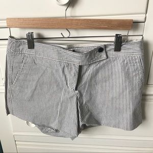 Blue and white stripe shorts from jcrew