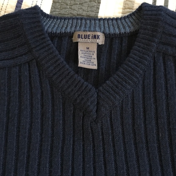 Men's 100% Acrylic Navy Sweater great 4 Summer - Picture 2 of 3