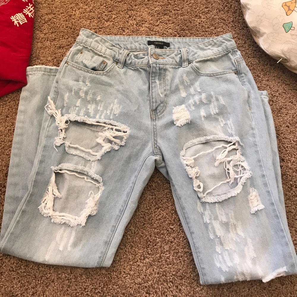 Forever 21 distressed jeans