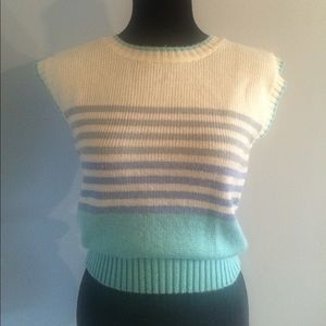 Vintage striped sweater vest size M