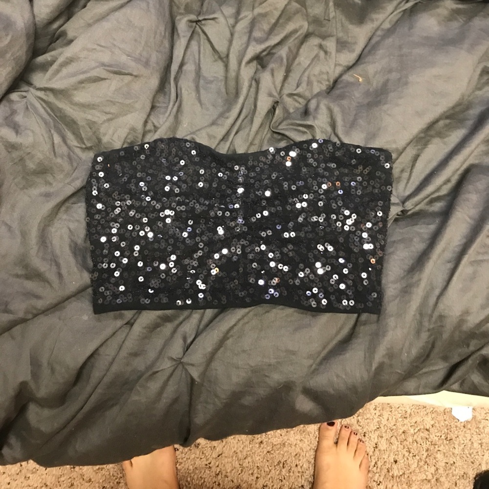 Express sequin top