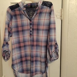 Plaid tunic Shirt