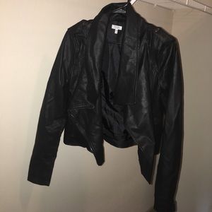 Faux black leather Tobi jacket