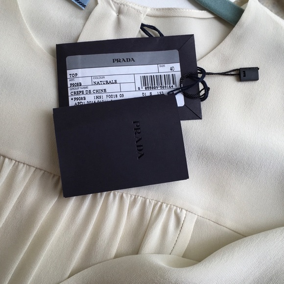 Prada ivory silk blouse - Picture 4 of 6