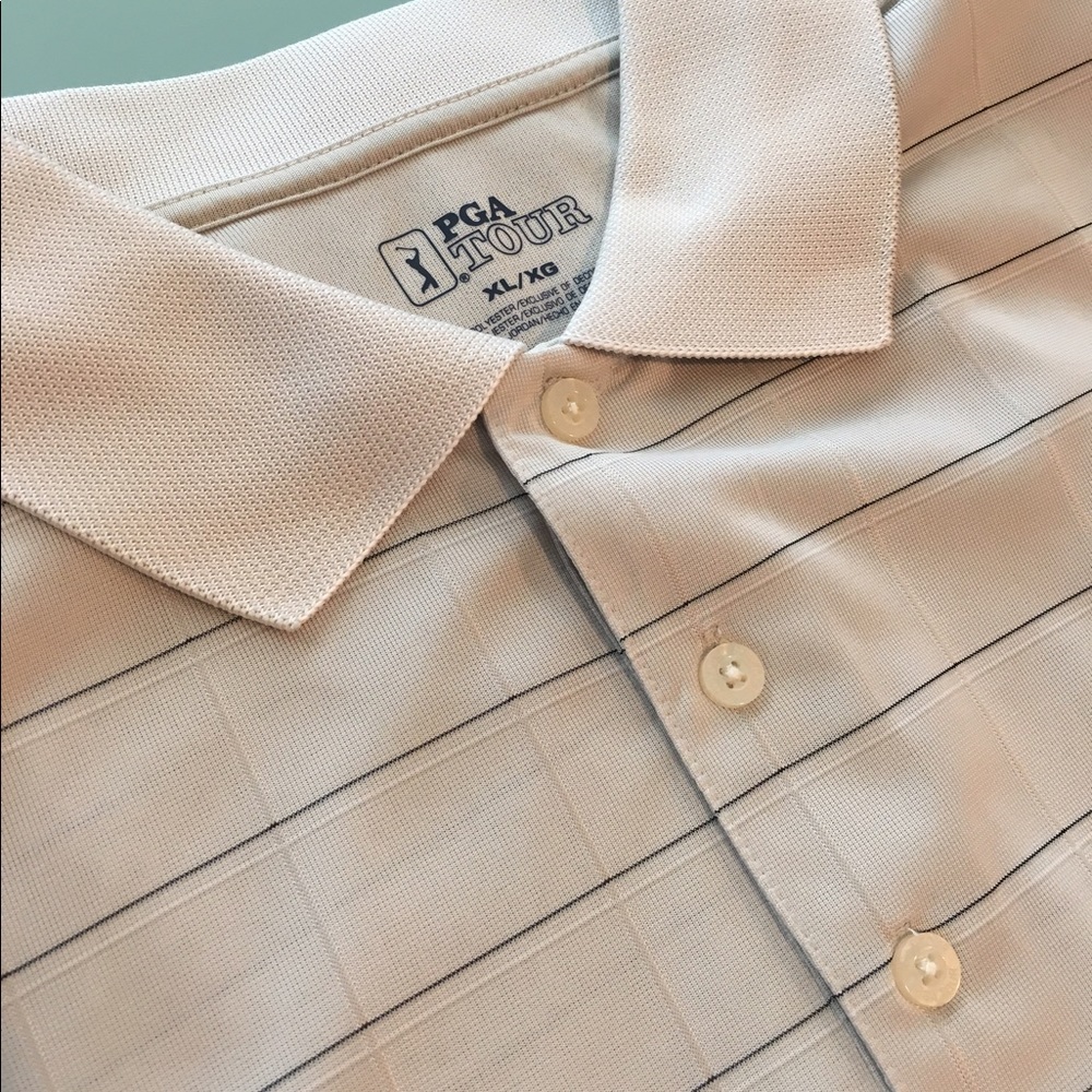 PGA Tour window pane polo shirt