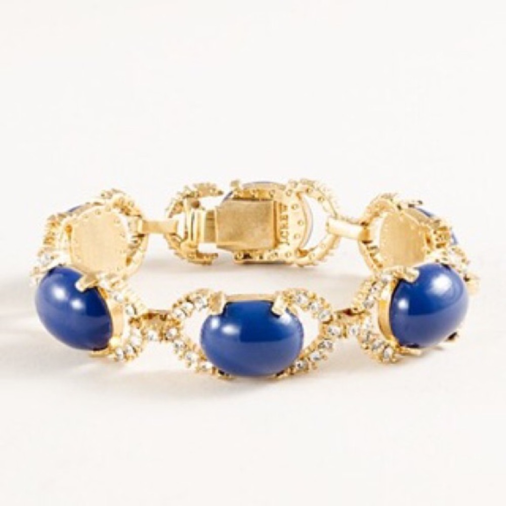 J. Crew cabochon and pavé link bracelet