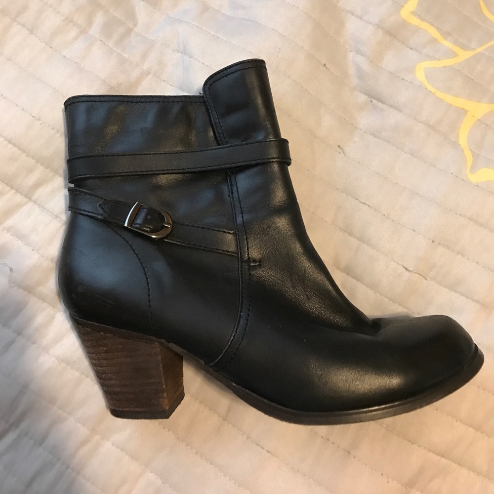 Black zip up boots