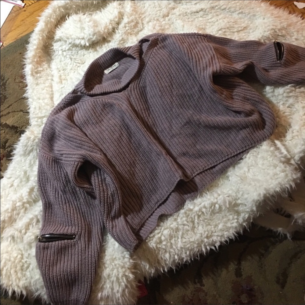 Mock choker sweater