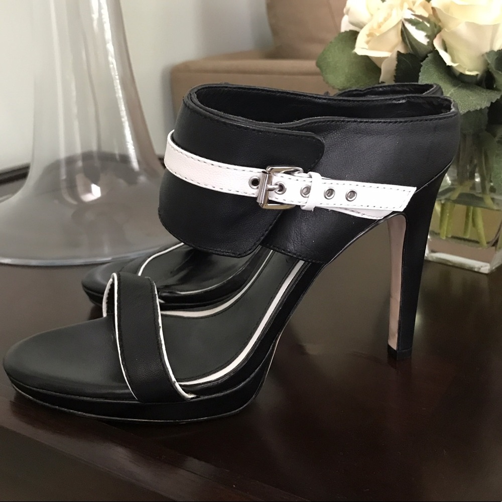 WHBM Slide in sandals with heels NWOT