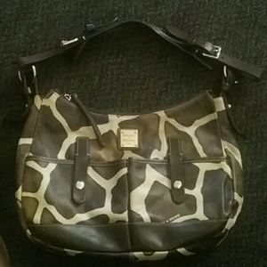 Elephant Print Dooney &Burke Shoulder Bag.