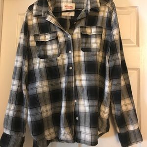 Black grey and white flannel- Mossimo XXL