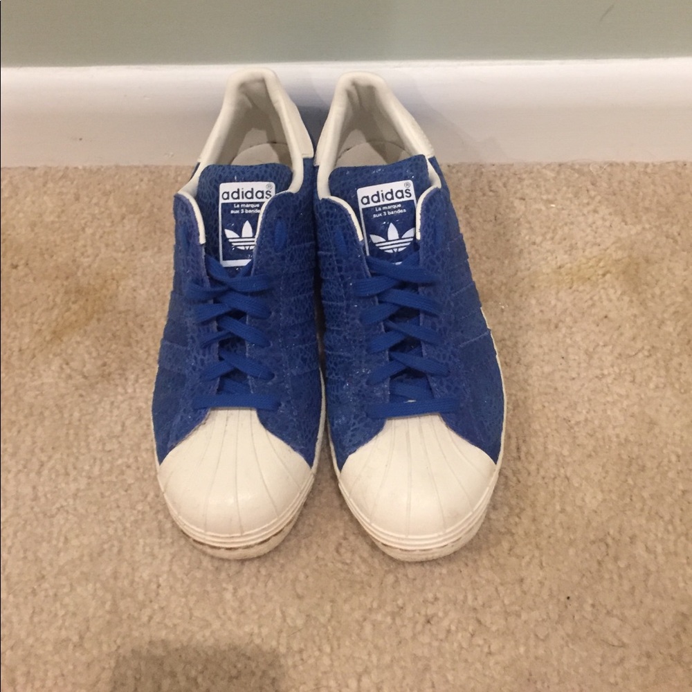 Sparkly Blue Adidas Sneakers