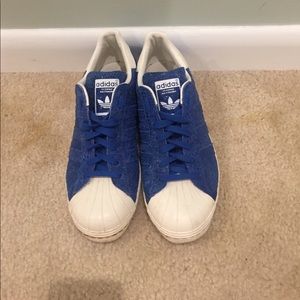 Sparkly Blue Adidas Sneakers