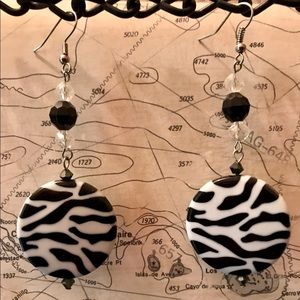 Zebra Stripe Fashion Earrings