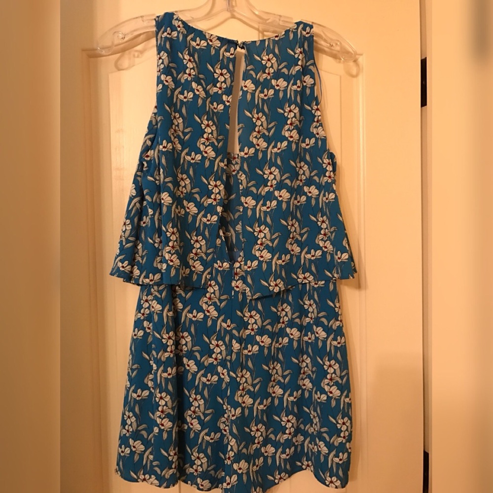 Zara Blue Flower Romper - Picture 2 of 4