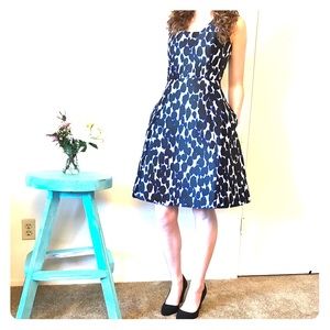 NWT Kate Spade Abstract Print Fit and Flare Dress