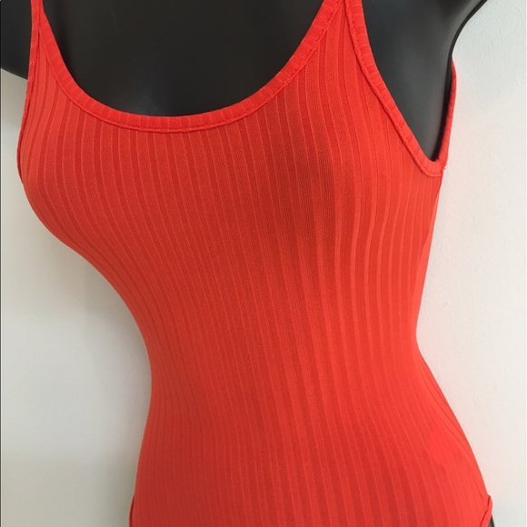 Orange Ribbed Bodysuit - Picture 6 of 6
