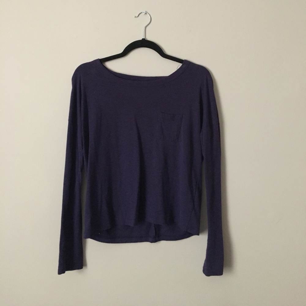 Long sleeve purple cut out