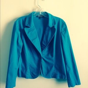 BRIGGS NEW YORK Turquoise Blazer Sz 12
