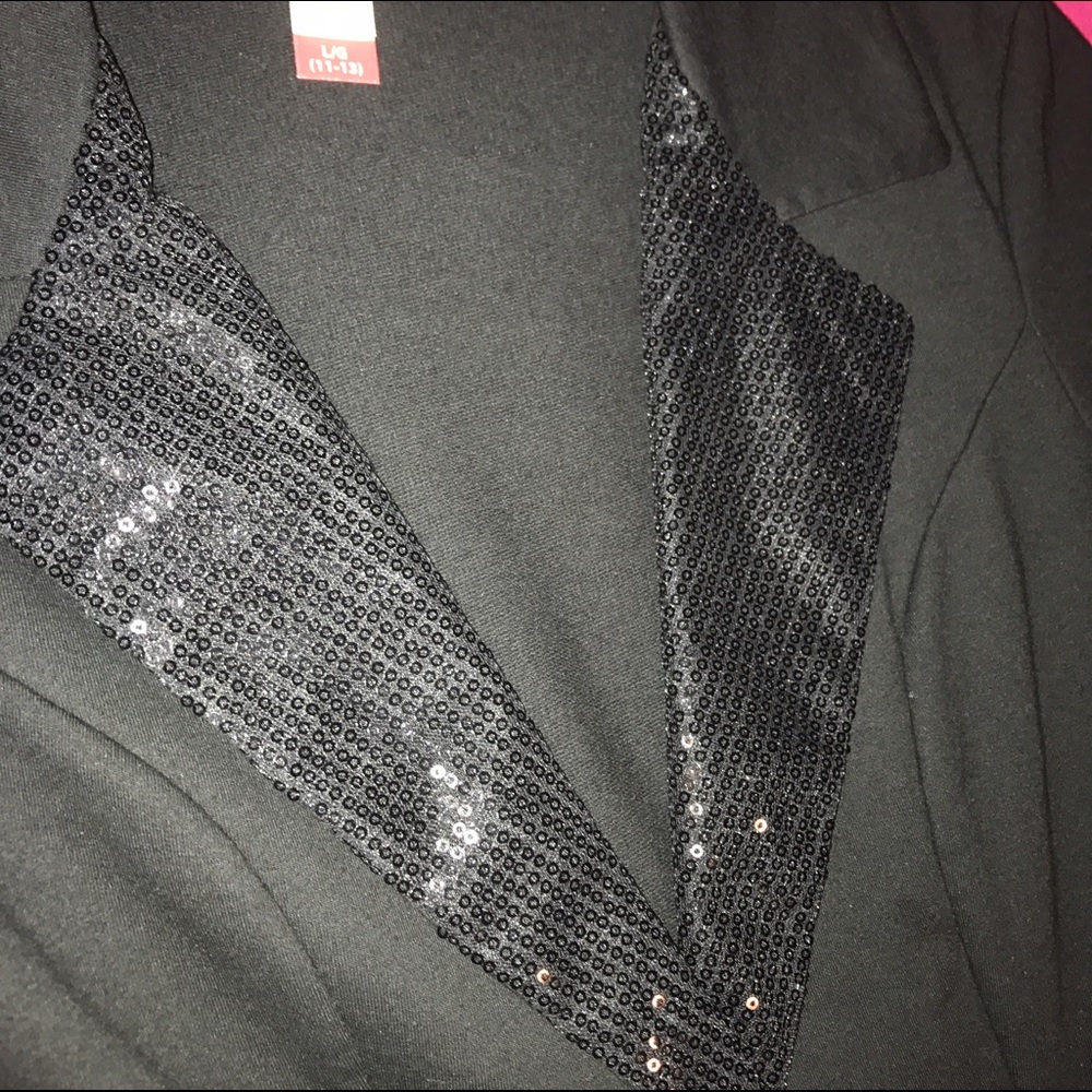 black sequin blazer