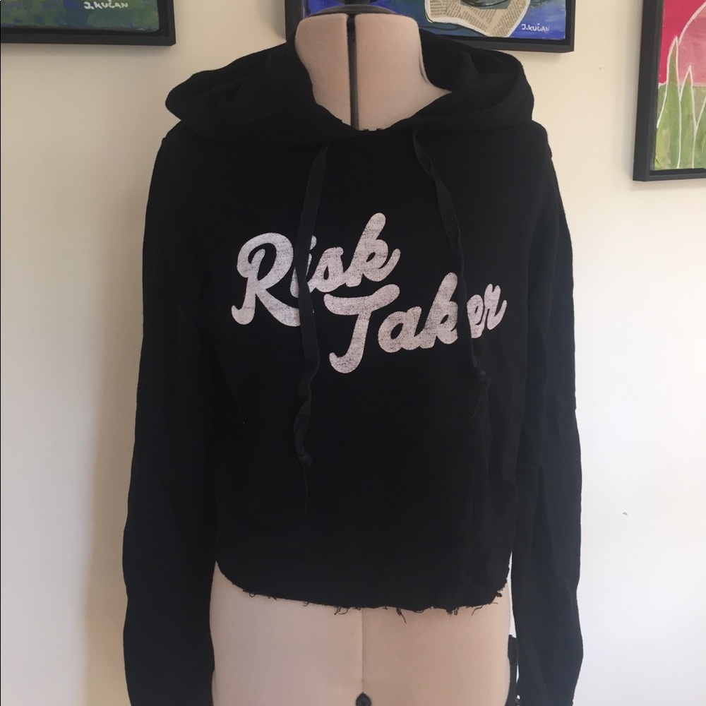 "Risk taker" black hoodie shirt