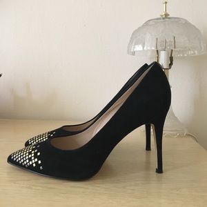 STUDDED Black Heels size 10