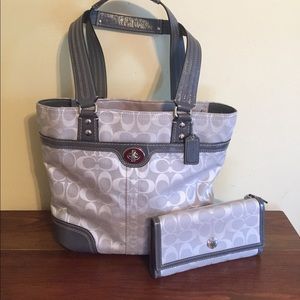 Coach bag and matching wallet