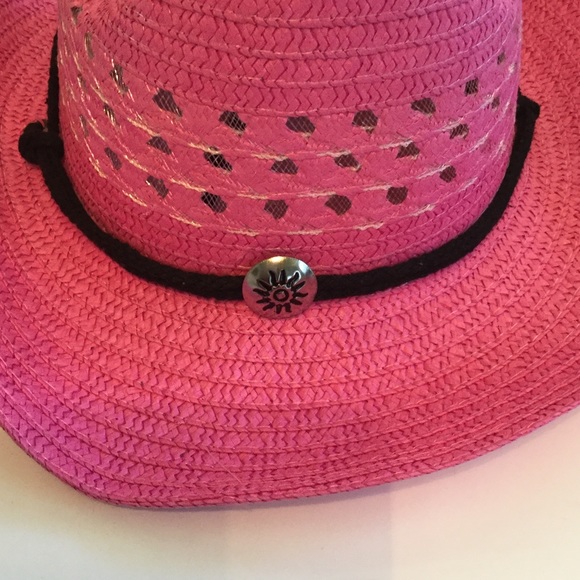 Boutique Accessories - Pink Straw Cwoboy Hat, NWOT Boutique Accessories - Pink Straw Cwoboy Hat, NWOT
