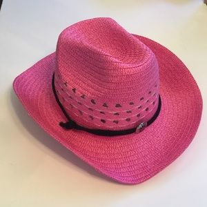 Boutique Accessories - Pink Straw Cwoboy Hat, NWOT Boutique Accessories - Pink Straw Cwoboy Hat, NWOT