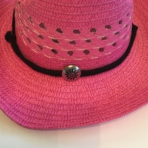 Boutique Accessories - Pink Straw Cwoboy Hat, NWOT Boutique Accessories - Pink Straw Cwoboy Hat, NWOT