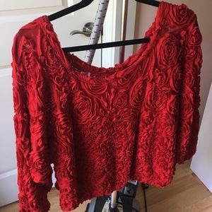 American Apparel 3D Flower Mesh Jumper