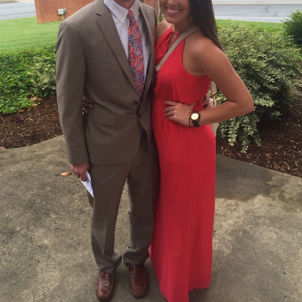 Gorgeous coral/red maxi