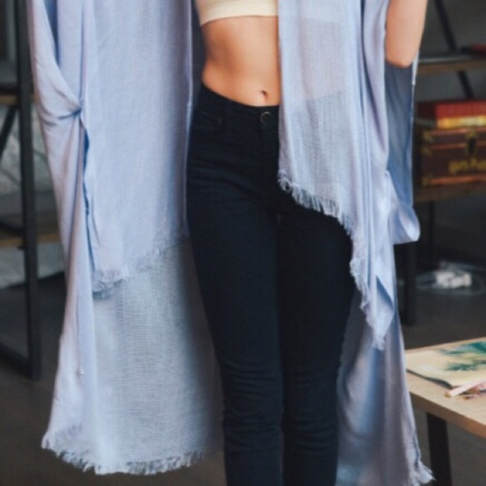 Open grid frayed kimono/cardigan 🥂host pick - Picture 7 of 8