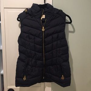 Navy Blue Michael Kors Puffy Vest