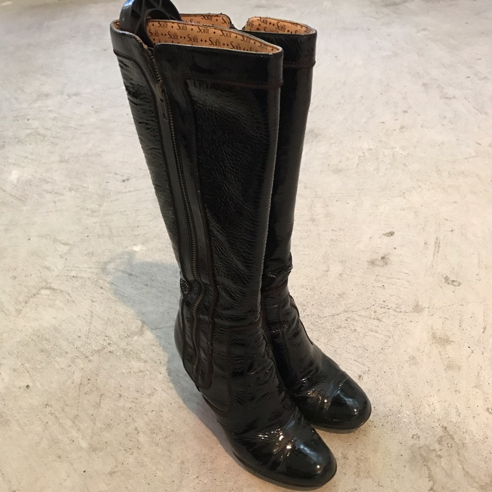 Sofft patent leather boots