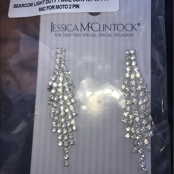 Brand new Silver diamond earrings - Picture 2 of 2