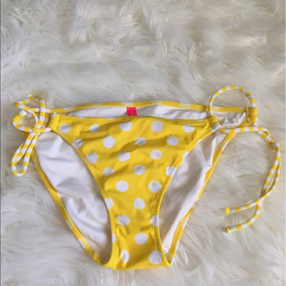 Victoria's Secret yellow polka dot bikini bottom