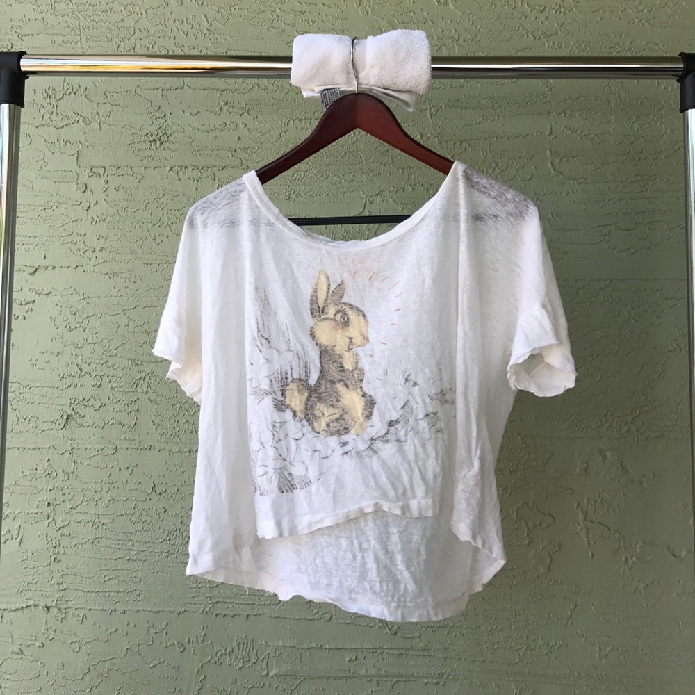Vintage Wash Disney Crop Top (Thumper)